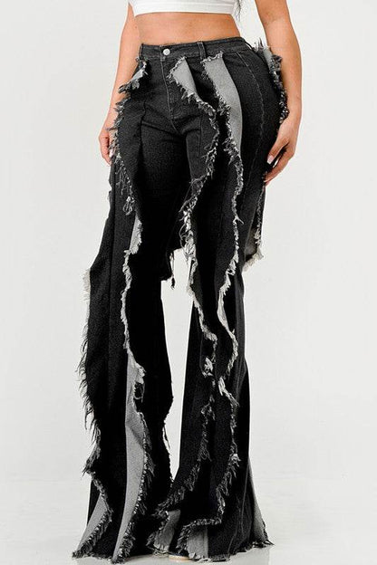 The "Deconstructed Glam" Flared Jeans
Rebel Ruffle Flare Denim