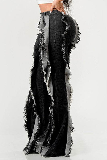 The "Deconstructed Glam" Flared Jeans
Rebel Ruffle Flare Denim